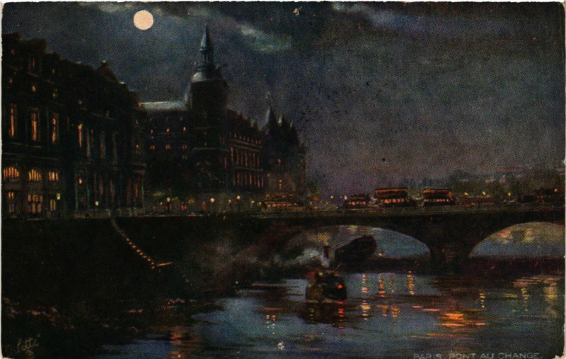 Carte postale ancienne Paris 4e Pont au Change à Paris 4e
