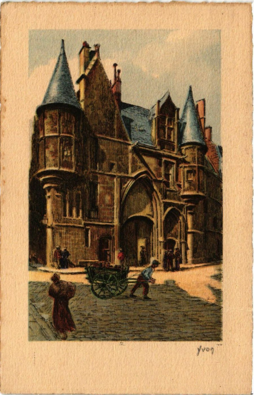 Carte postale ancienne Paris 4e Hotel de Sens à Paris 4e
