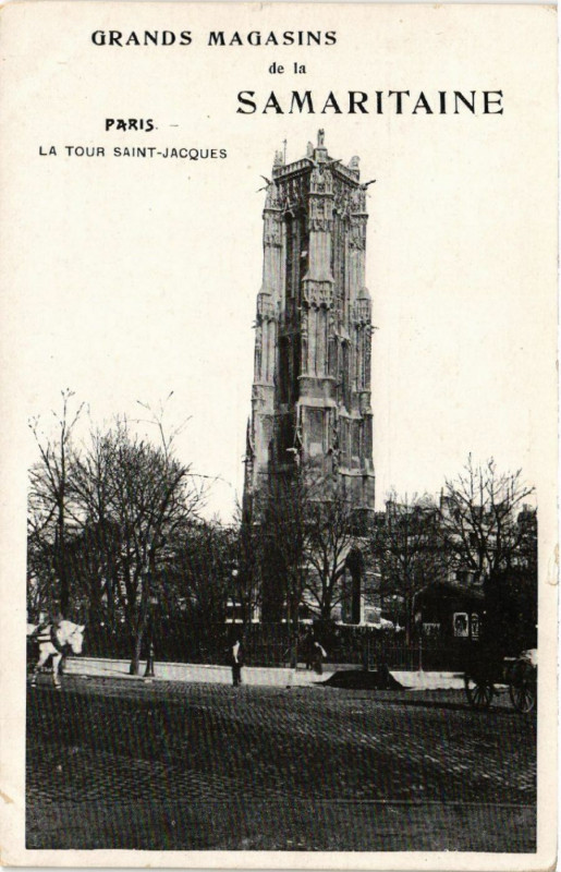 Carte postale ancienne Paris 4e La Tour Saint-Jacques à Paris 4e