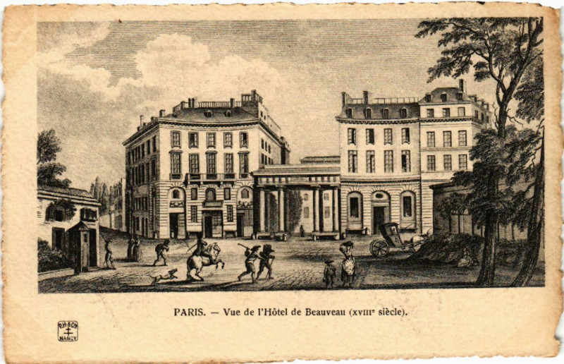 Carte postale ancienne Paris 4e Vue de l'Hotel de Beauveau à Paris 4e