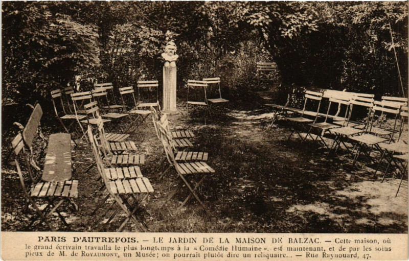 Carte postale ancienne Le Jardin de la Maison de Balzac à Paris 16e
