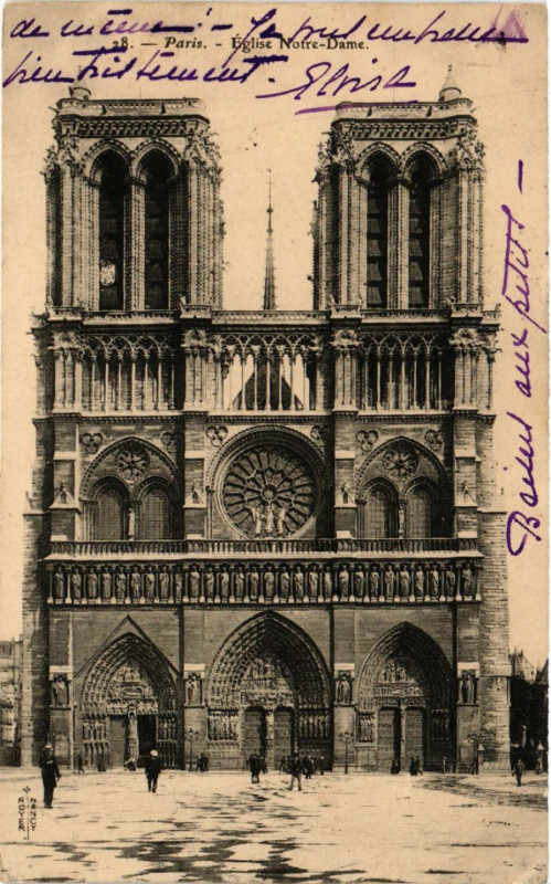 Carte postale ancienne Paris 4e Eglise Notre Dame à Paris 4e