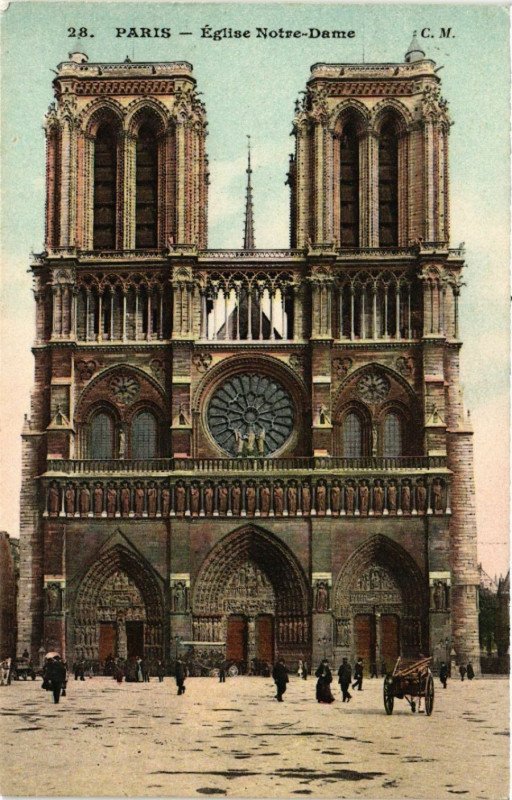 Carte postale ancienne Paris 4e Eglise Notre Dame à Paris 4e