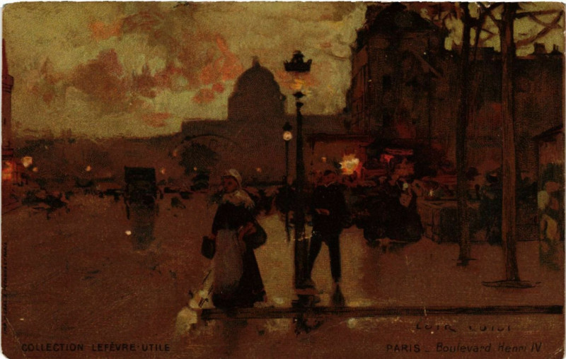 Carte postale ancienne Paris 4e Boulevard Henri Iv à Paris 4e