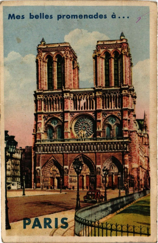 Carte postale ancienne Paris 4e Mes belles promenades à Paris 4e