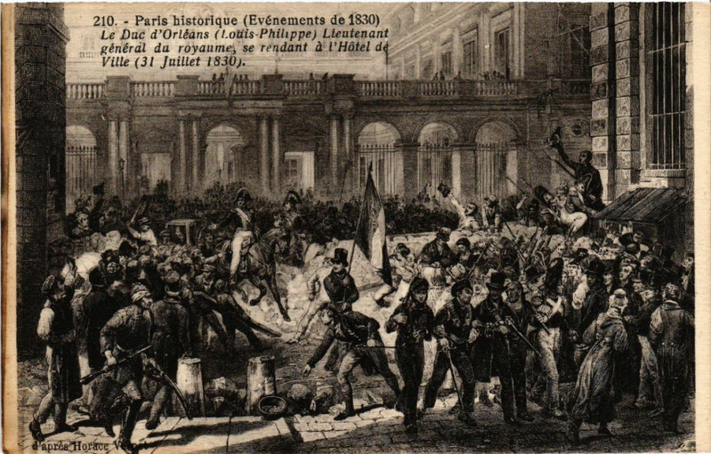 Carte postale ancienne Paris 4e Le Duc d'Orléans Lieutenant général du royaume à Paris 4e