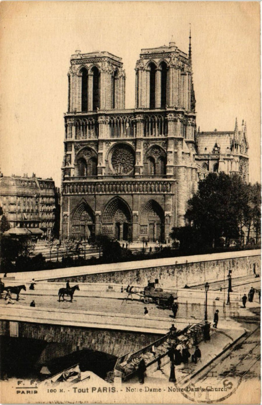 Carte postale ancienne Paris 4e Notre Dame à Paris 5e