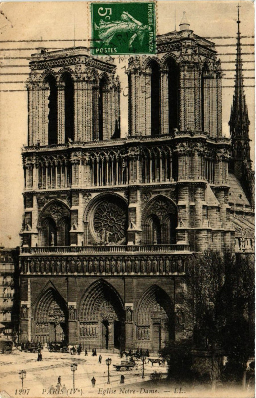 Carte postale ancienne Paris 4e Eglise Notre Dame à Paris 4e