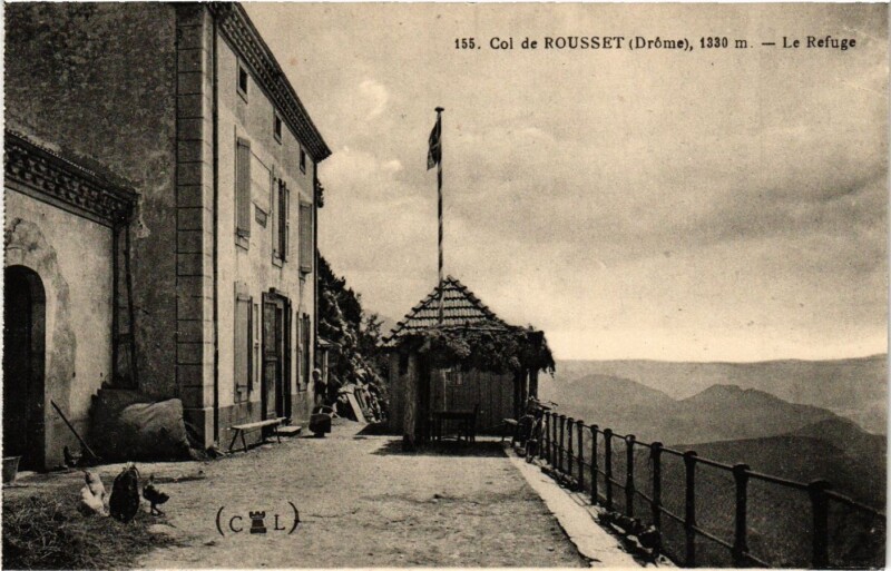 Carte postale ancienne Col de Rousset 1330 m - Le Refuge