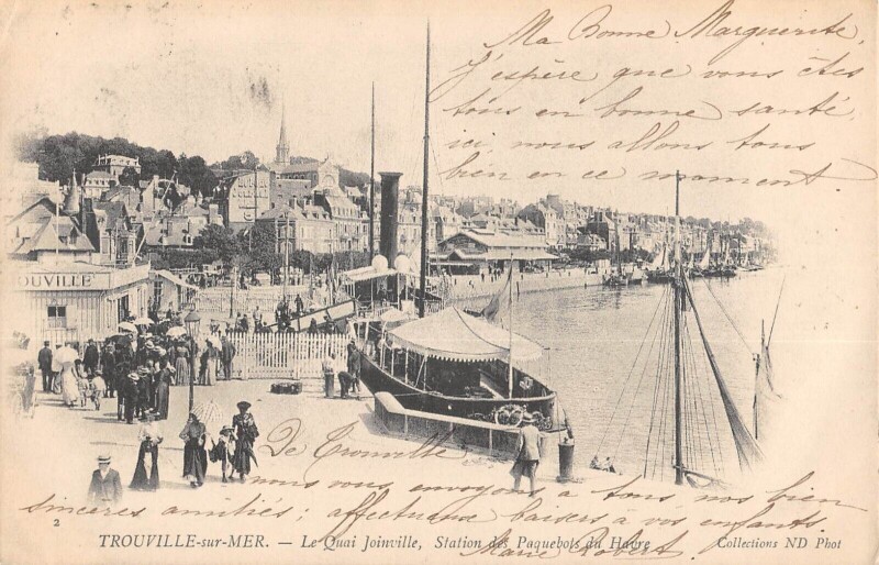 Carte postale ancienne Trouville Le Quai Joinville Station Des Paquebots Du Havre