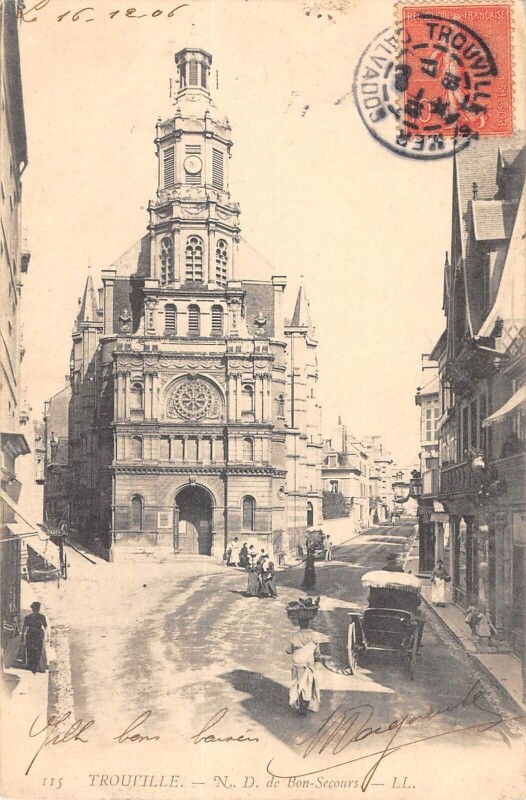 Carte postale ancienne Trouville N.d.de Bon Secours