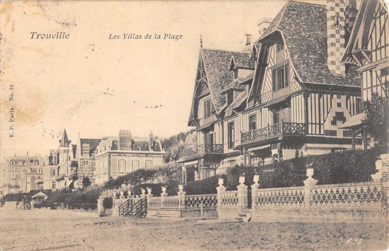 Carte postale ancienne Trouville Les Villas De La Plage