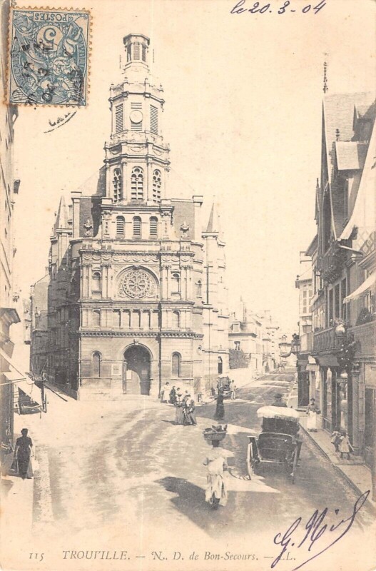 Carte postale ancienne Trouville N.d.de Bon Secours