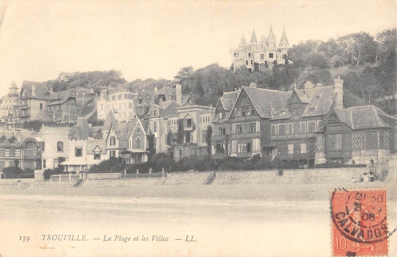 Carte postale ancienne Trouville La Plage Et Les Villas
