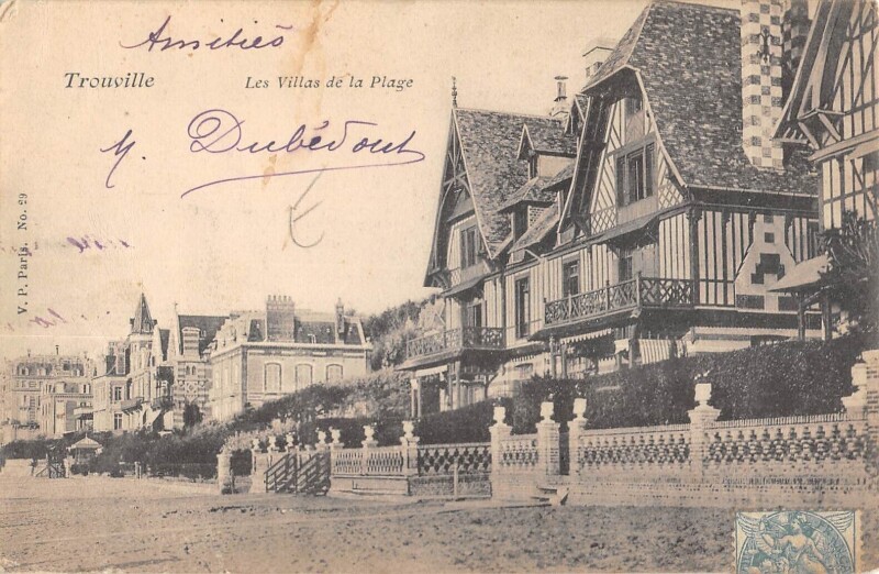 Carte postale ancienne Trouville Les Villas De La Plage