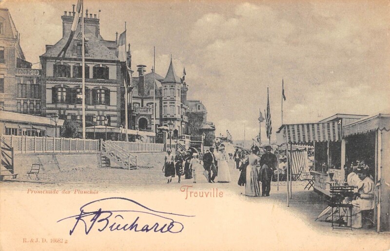 Carte postale ancienne Trouville Promenade Des Planches