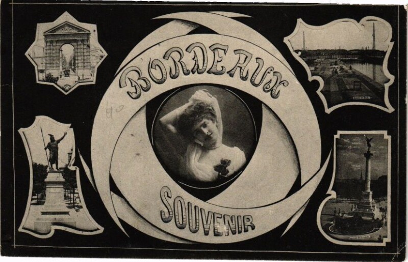 Carte postale ancienne Bordeaux Souvenir à Bordeaux