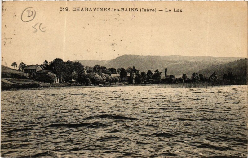 Carte postale ancienne Charavines-les-Bains - Le Lac à Charavines