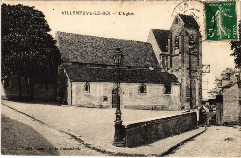 Carte postale ancienne Villeneuve le Roi L'Eglise France à Villeneuve-le-Roi