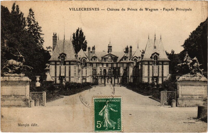 Carte postale ancienne Villecresnes Chateau du Prince de Wagram France à Villecresnes