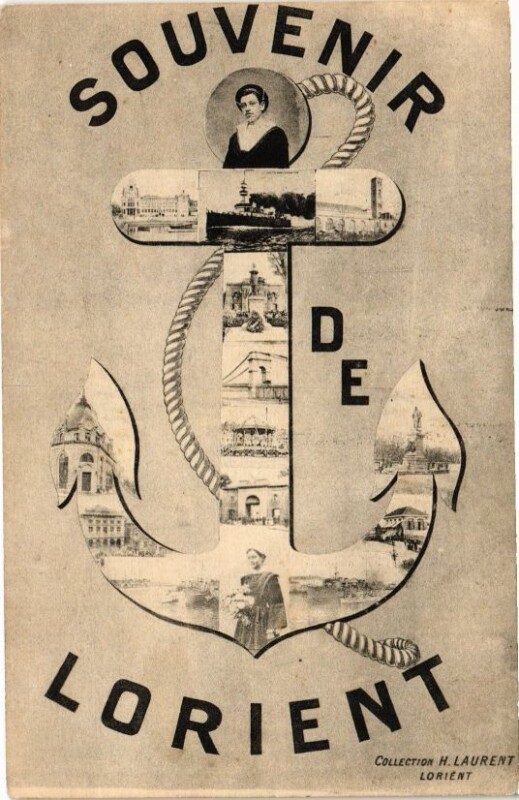 Carte postale ancienne Souvenir de Lorient à Lorient
