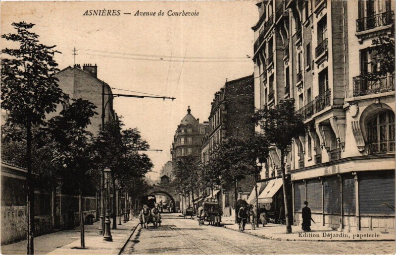Carte postale ancienne Asnieres Avenue de Courbevoie à Courbevoie