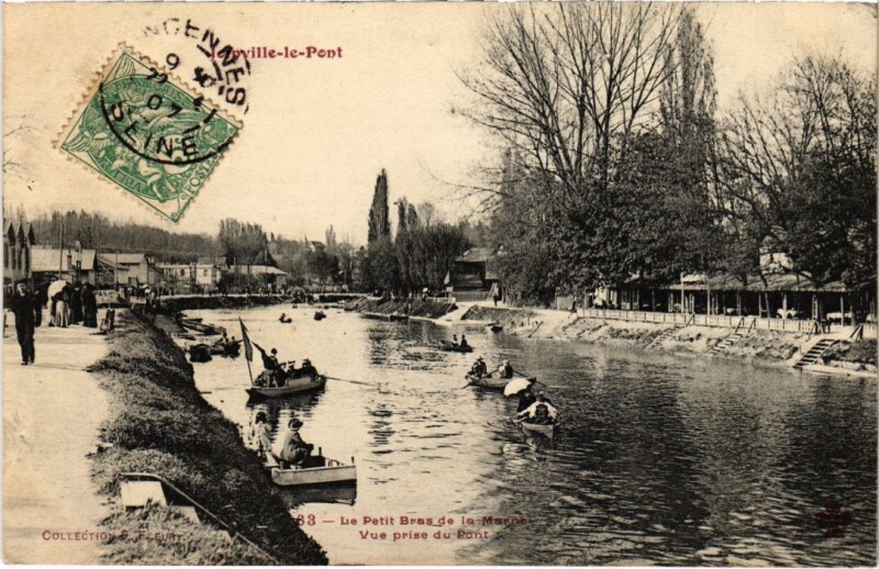 Carte postale ancienne Joinville le Pont Le Petit Bras de la Marne France à Joinville-le-Pont
