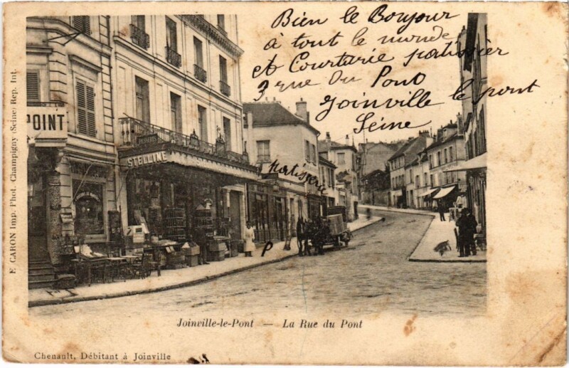 Carte postale ancienne Joinville le Pont La Rue du Pont France à Joinville-le-Pont