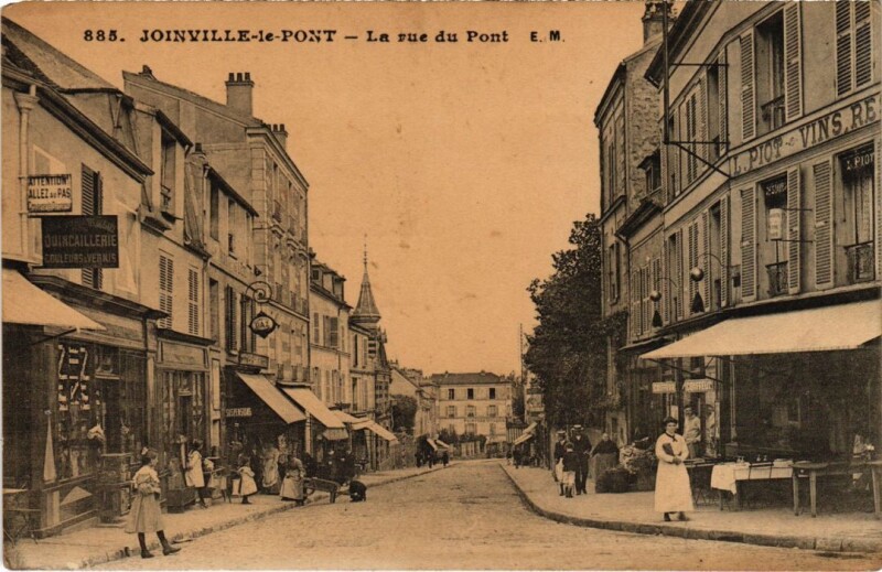 Carte postale ancienne Joinville le Pont La Rue du Pont France à Joinville-le-Pont