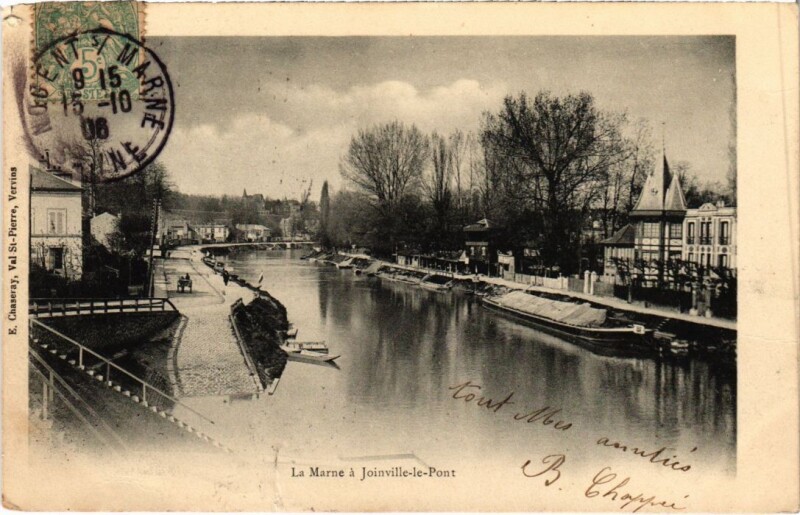 Carte postale ancienne Joinville le Pont La Marne France à Joinville-le-Pont