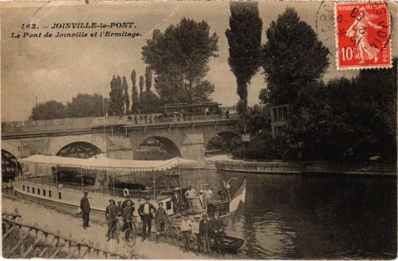 Carte postale ancienne Joinville le Pont Le Pont de Joinville et l'Ermitage France à Joinville-le-Pont