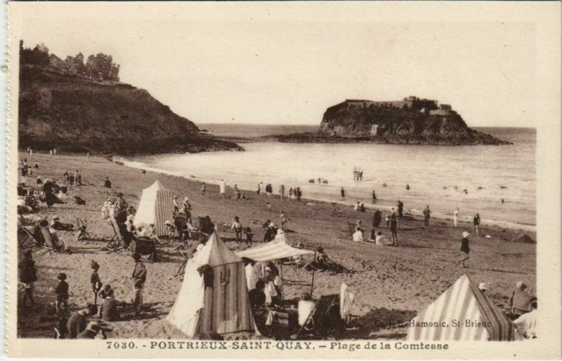 Carte postale ancienne Portrieux St.Quay Plage de la Comtesse France