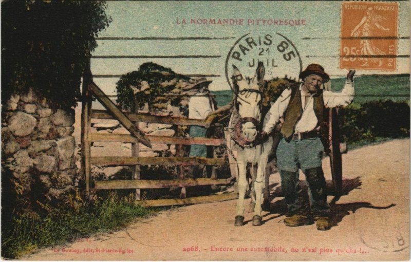 Carte postale ancienne Encore une automobile France