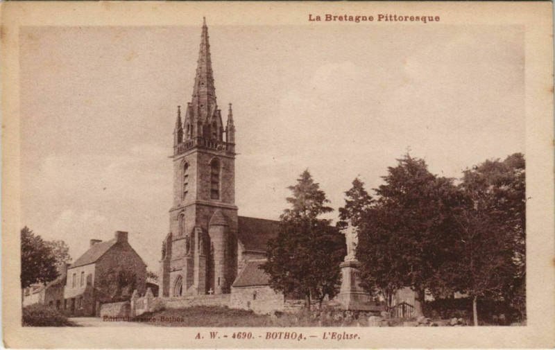 Carte postale ancienne Bothoa L'Eglise France