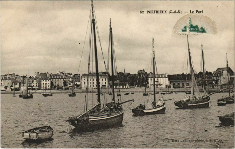 Carte postale ancienne Portrieux Le Port France