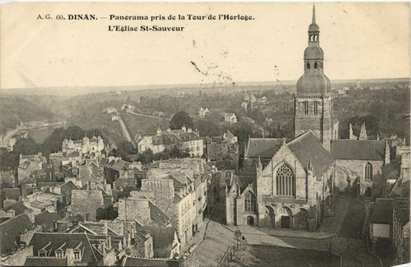 Carte postale ancienne Dinan Panorama pris de la Tour France à Dinan