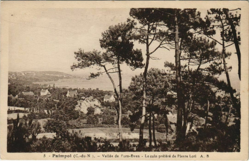 Carte postale ancienne Paimpol Vallee de Pors-Even France à Paimpol