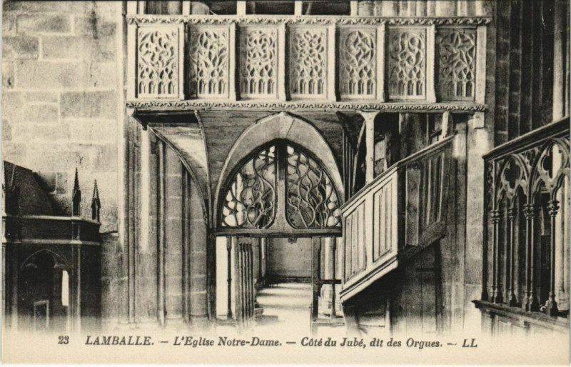 Carte postale ancienne Lamballe L'Eglise Notre-Dame France