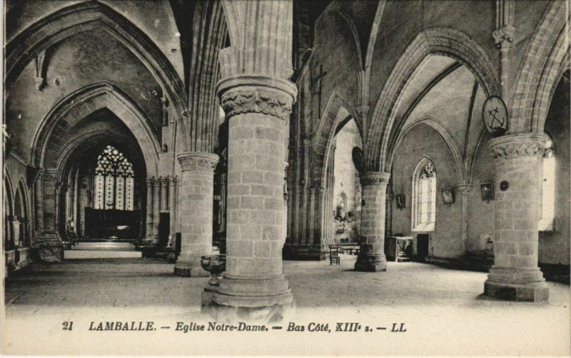 Carte postale ancienne Lamballe Eglise Notre-Dame France