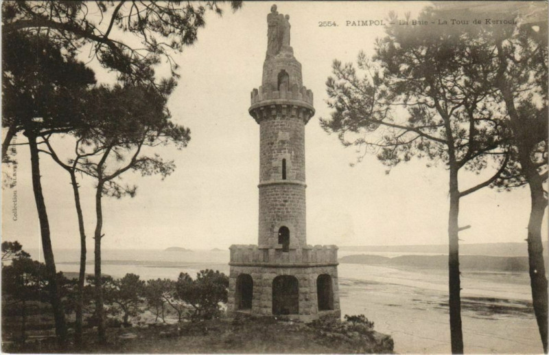 Carte postale ancienne Paimpol La Baie, La Tour de Kerroch France à Paimpol