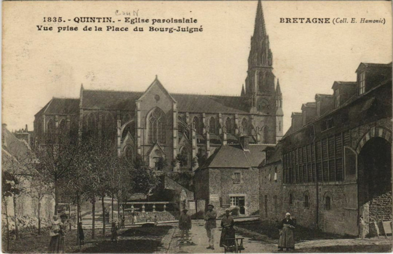 Carte postale ancienne Quintin Eglise paroissiale France à Quintin