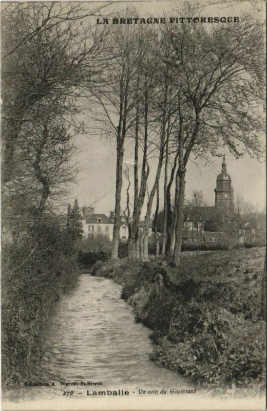 Carte postale ancienne Lamballe Un Coin du Gouessant France