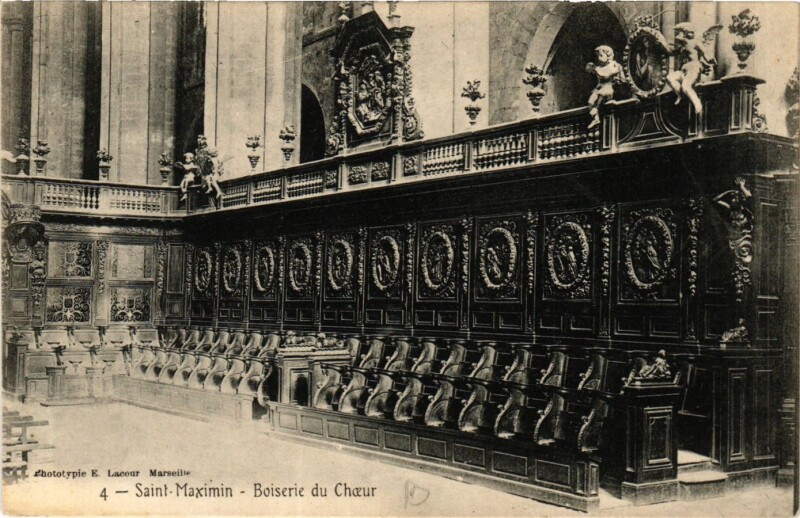Carte postale ancienne Sainte-Maxime Boiserie du Choeur à Sainte-Maxime