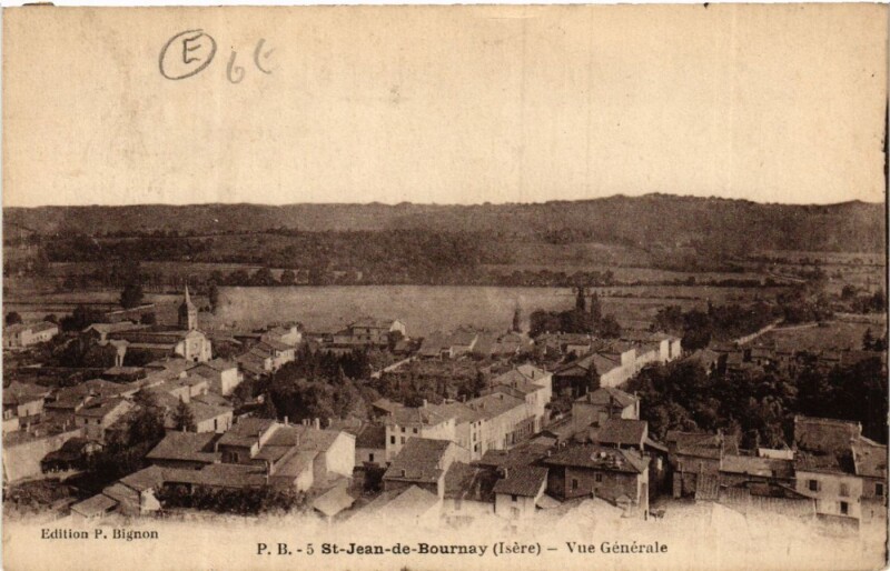 Carte postale ancienne Saint-Jean-de-Bournay - Vue générale à Saint-Jean-de-Bournay