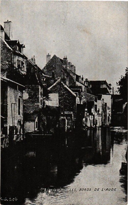 Carte postale ancienne Limoux-Les Bords de l'Aude à Limoux