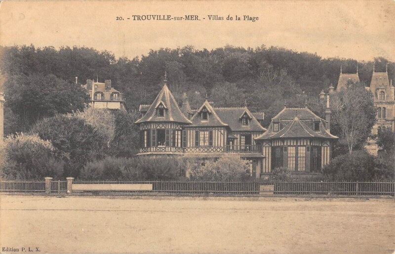 Carte postale ancienne Trouville Sur Mer Villas De La Plage à Trouville-sur-Mer