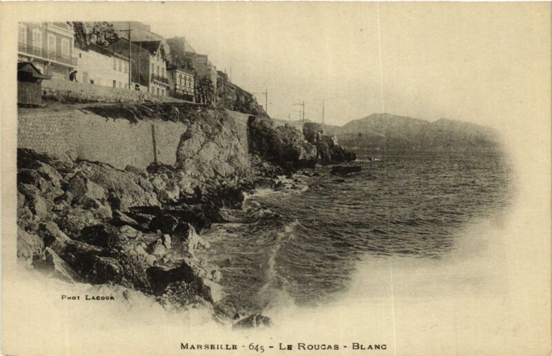 Carte postale ancienne Marseille Le Roucas Blanc à Marseille