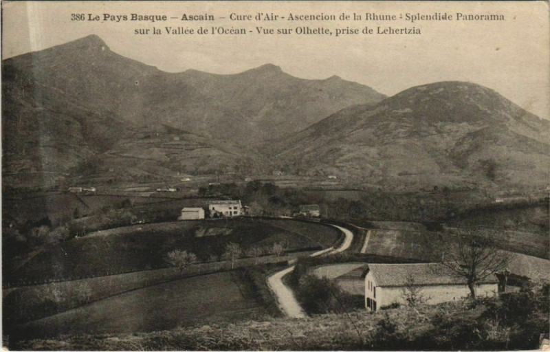 Carte postale ancienne Ascain Panorama à Ascain