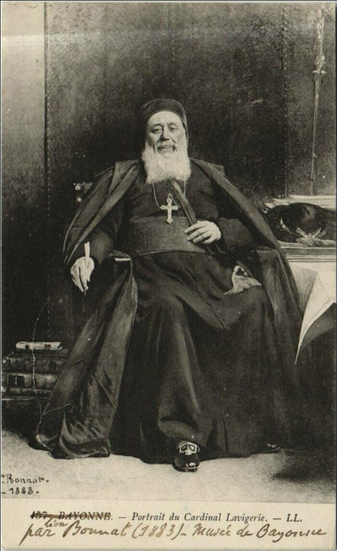 Carte postale ancienne Portrait du Cardinal Lavigerie à Ger