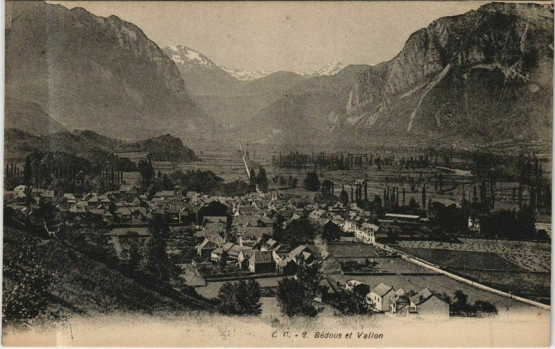 Carte postale ancienne Bedous et Vallon à Bedous
